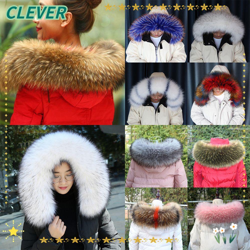CLEVER Lady Fur Collar Winter Clothes Accessories Shawl Wrap Coat Fur Collar