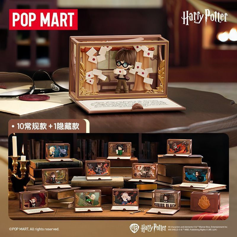 ของแท้อย่างเป็นทางการ POPMART POPMART Harry Potter Hogwarts Character Book Series Scene Figure Mystery Box Toy