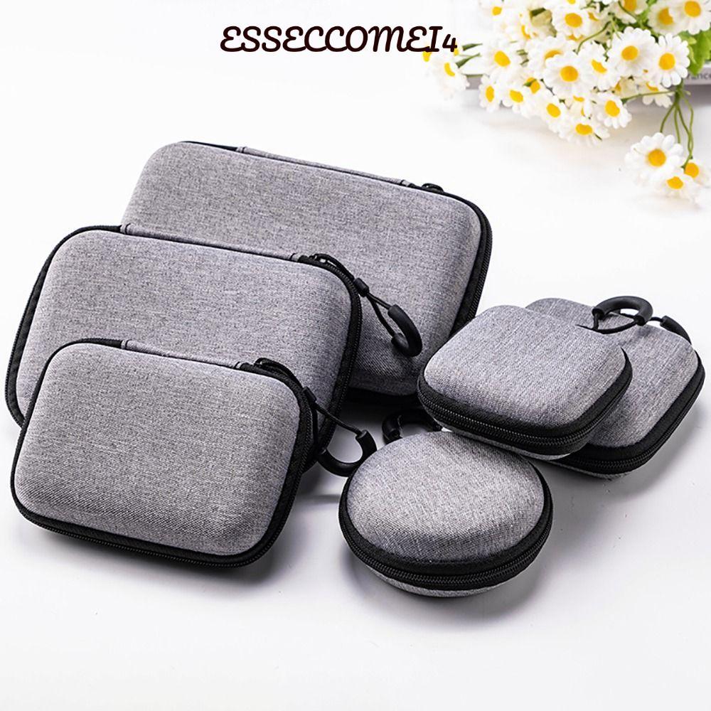 ESSECCOMEI4 1 ชิ้น EVA ถุงเก็บ, หูฟังขนาดเล็ก/โทรศัพท์/สายชาร์จซิปหูฟัง, แบบพกพาสําหรับ Airpod อุปกรณ์ดิจิตอลกระเป๋ากระเป๋าถือ