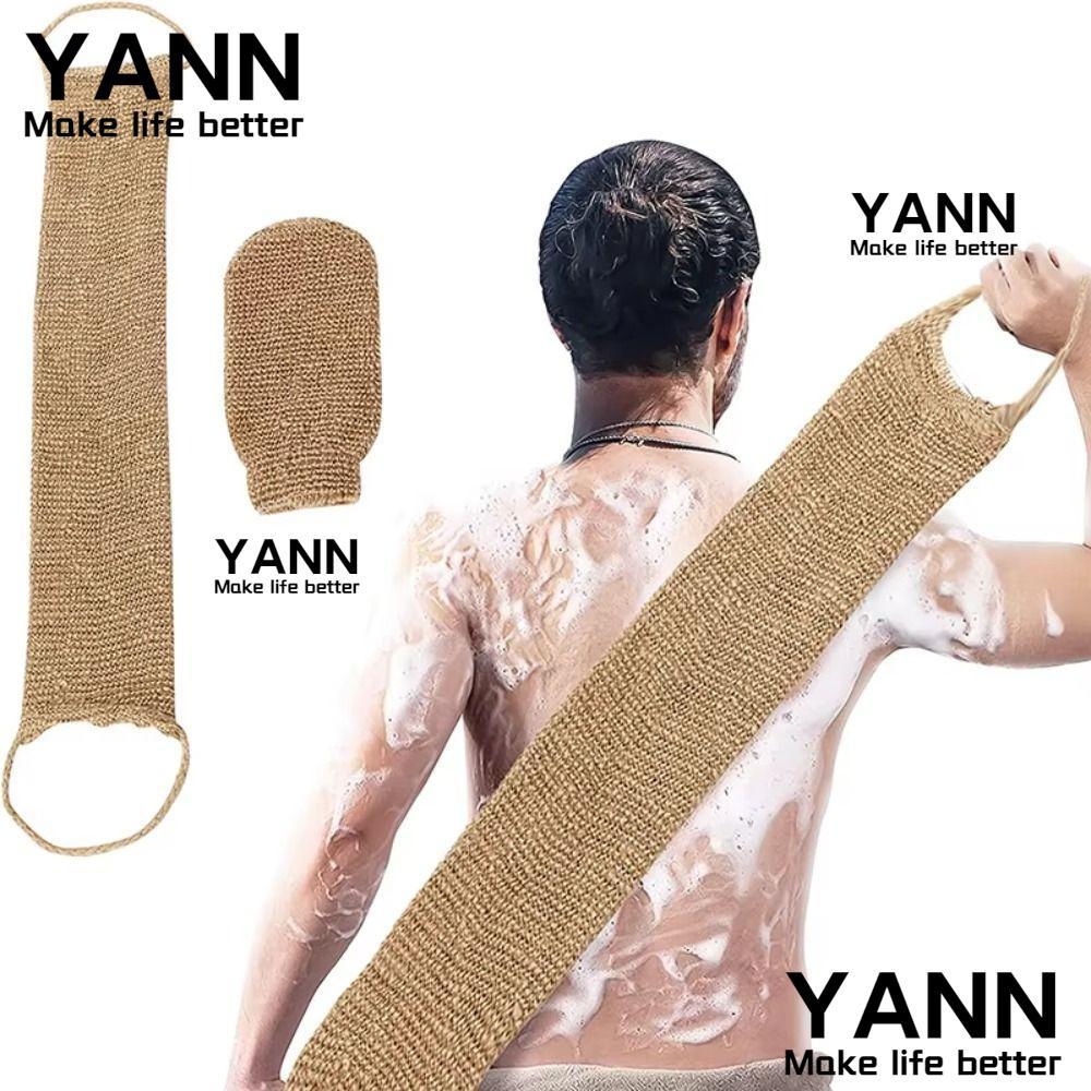 YANN ถุงมือขัดผิว, ทําความสะอาดลึกสปาคุณภาพ Jute ถุงมืออาบน้ํา, คุณภาพสูงสบายทนทาน Natural Jute กลับผ้าเช็ดตัวอาบน้ําล้าง