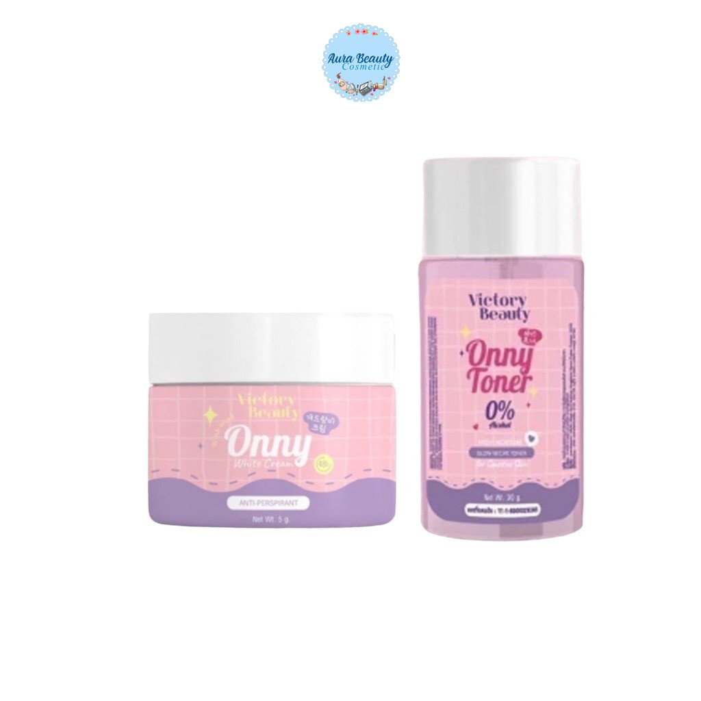 Onny White Cream 5g & Onny Toner 30 ml. By Victoy Beauty มินิเซตออนนี่ ออนนี่ครีมรักแร้ + ออนนี่โทนเนอร์