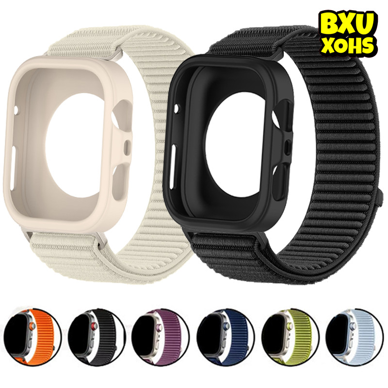 สายไนลอนกรณีซิลิโคนอ่อน for Smartwatch Huawei Watch Fit 5 4 3 / 5 4 Pro รูปแบบป่าและภูเขายางยางป้องกันหน้าจออ่อนนุ่ม