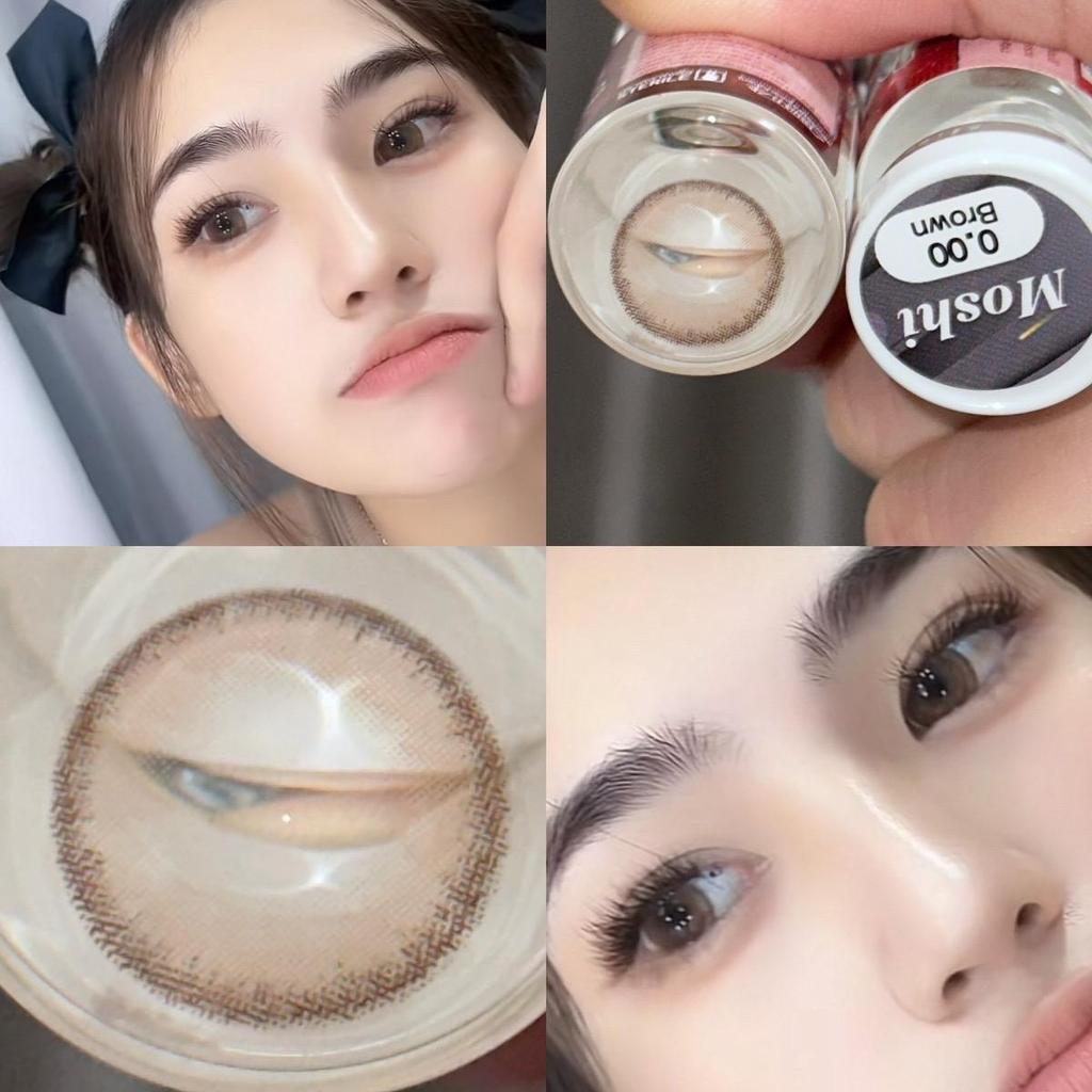 เลนส์ตาโตสุดหวาน Moshi Brown บิ๊กอายส์ Lovelyle S ขนาด 14.5 มม. สีน้ำตาลธรรมชาติ - ดวงตา