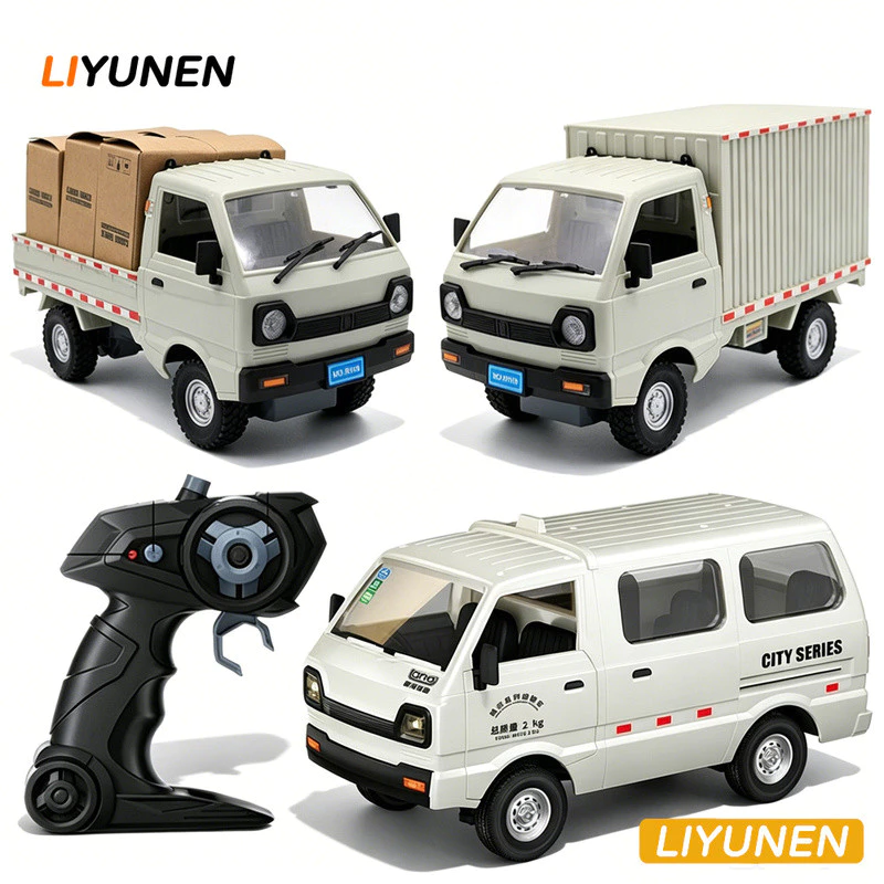 1/16 รีโมทคอนโทรล Minivan รถบรรทุกสินค้ารถ Freight RC Drift รถจําลองของเล่นรถของขวัญสําหรับของเล่นเด็ก