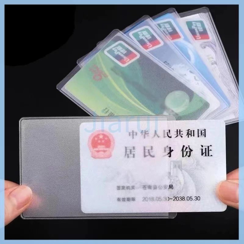 JiaRui ซองใสใส่บัตร atm บัตรประชาชน กระเป๋าใส่บัตร ป้องกันรอยขีดข่วน การเสื่อมสภาพของบัตร