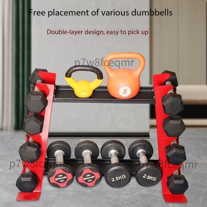 🚚สินค้าพร้อมส่ง🔥Hot new Compact kettlebell Dumbbell Rack MINI Dumbbell Rack 2 Tier Simple Storage Ra