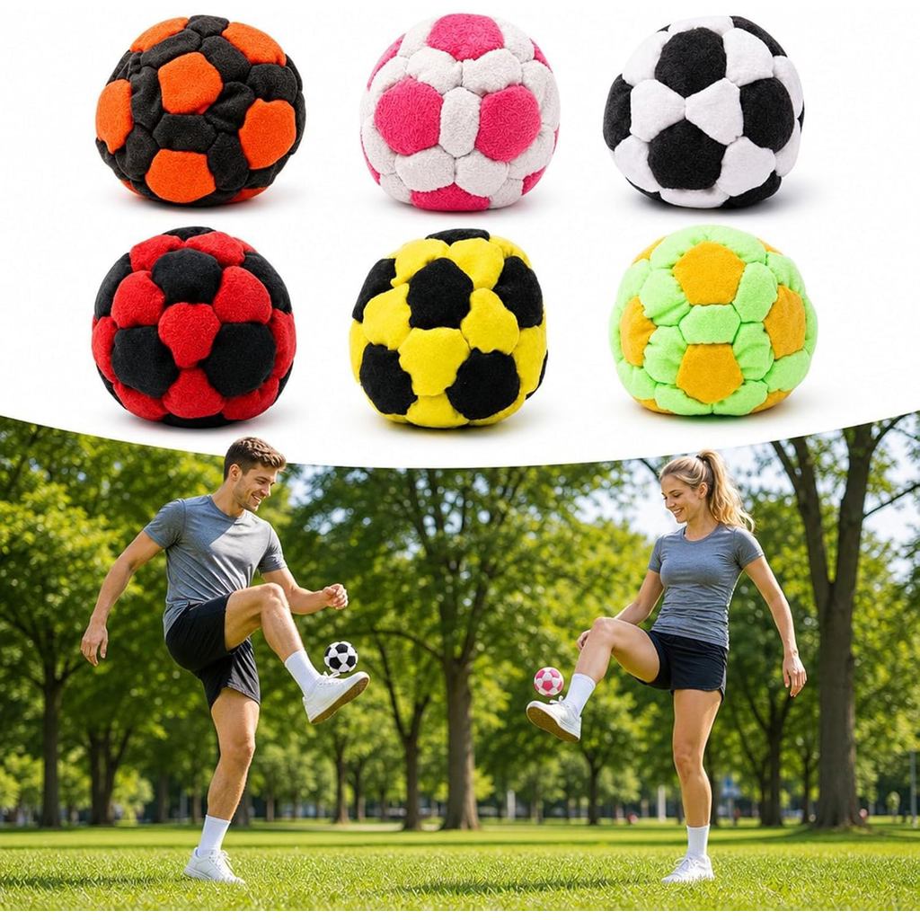 มือถักฟุตบอล Beanbag Ball Soft Filled Toss & Catch เกมสําหรับเด็กกลางแจ้งในร่มเล่นคลาสสิกสีดําและสีขาว
