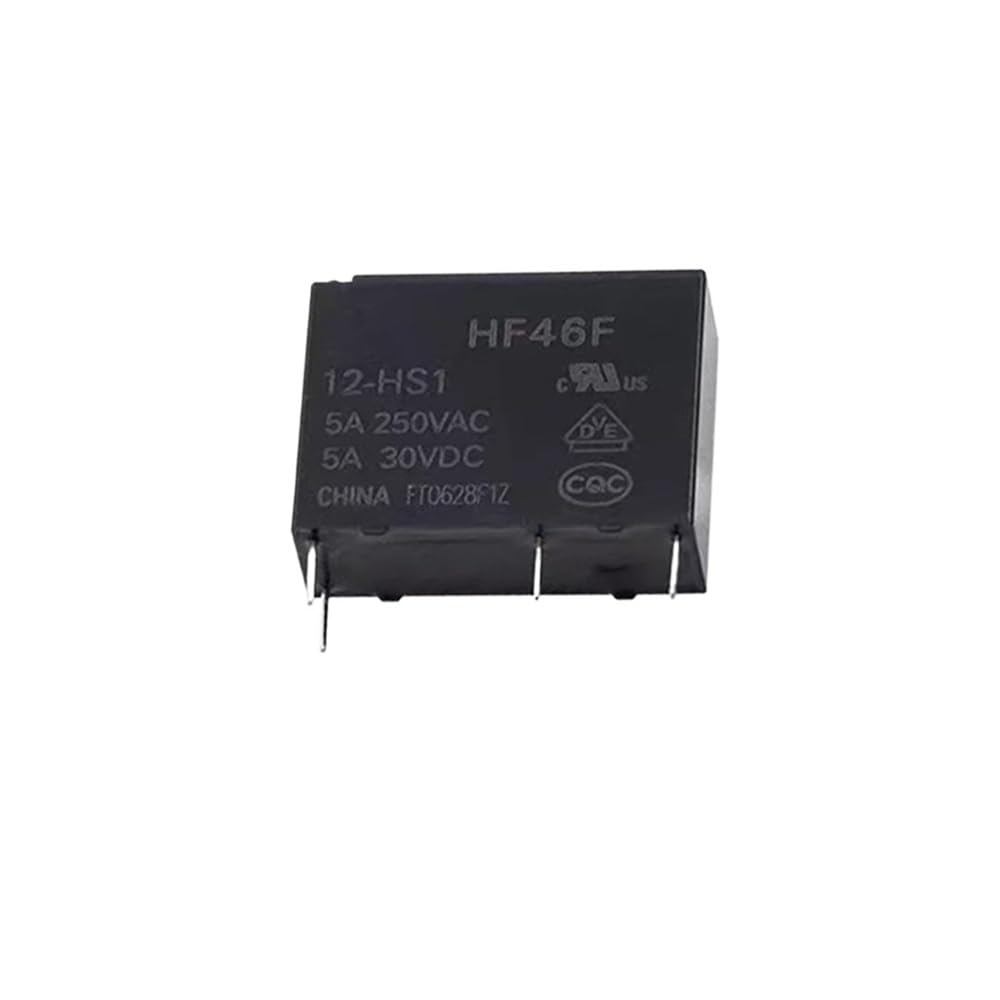 รีเลย์ HF46F-5-HS1 HF46-12-HS1 HF46F-24-HS1 ชุดปกติเปิด 5A รีเลย์ไฟฟ้าอุตสาหกรรม 4 พิน (HF46F-12-HS1