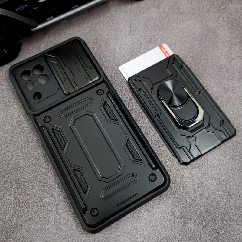 Samsung A12 - CardX Flip Lens Card Ring Armor Case กันกระแทก