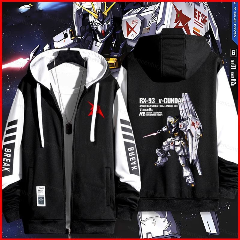Mobile Suit V Gundam Amuro Ray RX-93 อะนิเมะซิป Hoodie coat แจ็คเก็ต Unisex Top GC1