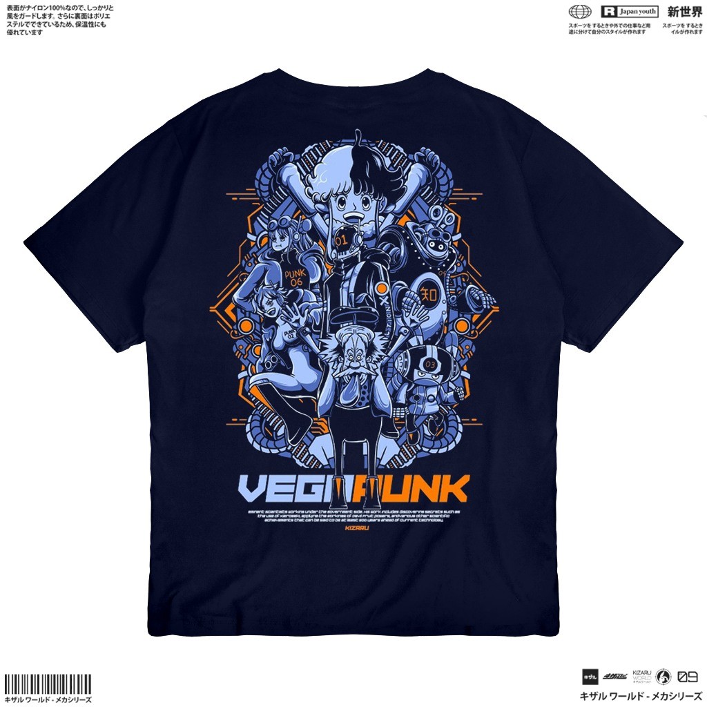 KIZARU เสื้อยืดผู้ชาย Anime One Piece VEGPUNK