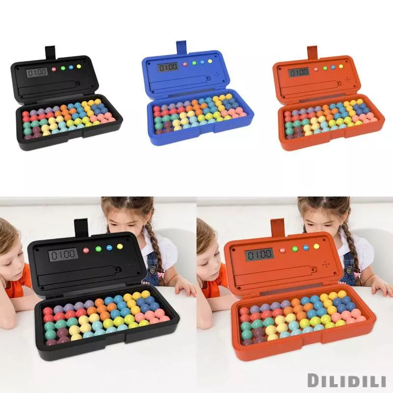 [Dilidili] ลูกปัดที่มีสีสันเกมปริศนาบล็อกตัวต่อพร้อมตัวจับเวลาทักษะมอเตอร์ละเอียด 3D เกมกระดานปริศนาสําหรับชายหญิงเด็กวัยรุ่น 7+