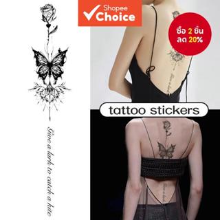 สติกเกอร์รอยสักชั่วคราว ลายผีเสื้อบิน สมุนไพร กึ่งถาวร กันน้…