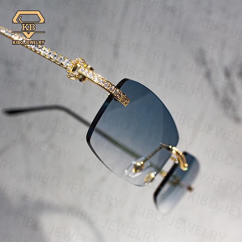 ขายร้อน GRA Hip Hop เครื่องประดับแว่นตา Rapper เครื่องประดับ Iced Out 5A AAAAA CZ Cubic Zirconia แว่