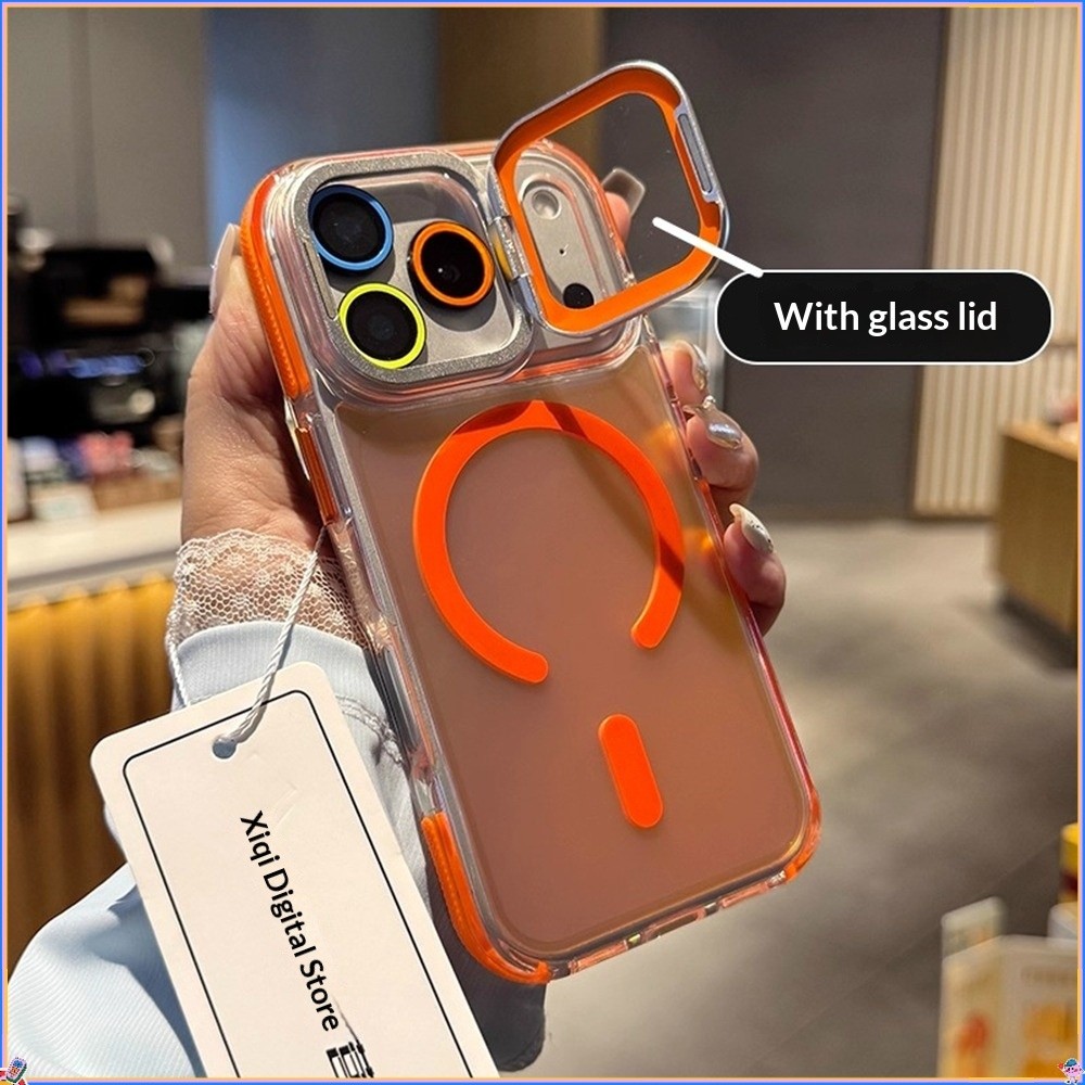เลนส์โลหะความละเอียดสูงฝาครอบเคสโทรศัพท์สําหรับ ไอโฟน 17 16 15 14 13 12 11 มือโปร สูงสุด 17อากาศ วงเล็บฝาครอบป้องกันแม่เหล็ก ไอพี 16 15 14บวก เปลือกเปลี่ยนสีแส