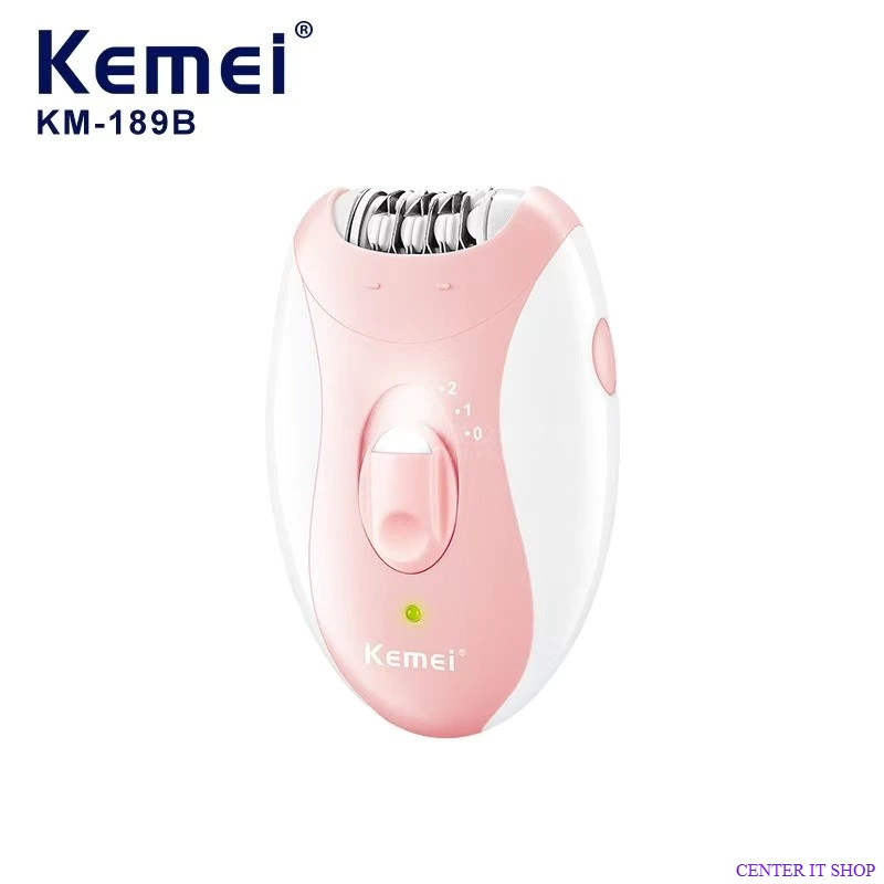 Kemei KM-189B เครื่องถอนขนไร้สาย เครื่องกำจัดขน เครื่องถอนขน ที่ถอนขนรักแร้ ที่ถอนขนบิกินนี่ ชาร์จไฟไรสายผ่าน USB กันน้ำ