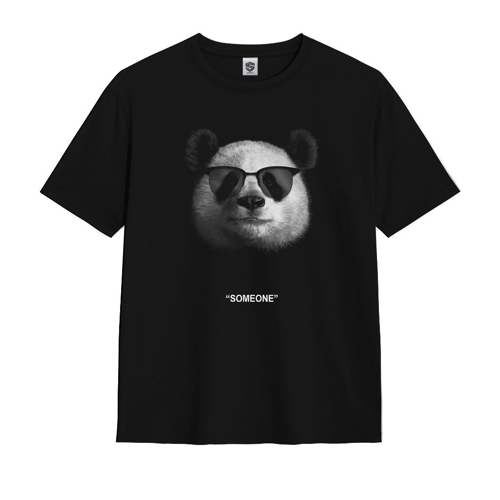 เสื้อยืด Someone "Panda" 301D สีดํา