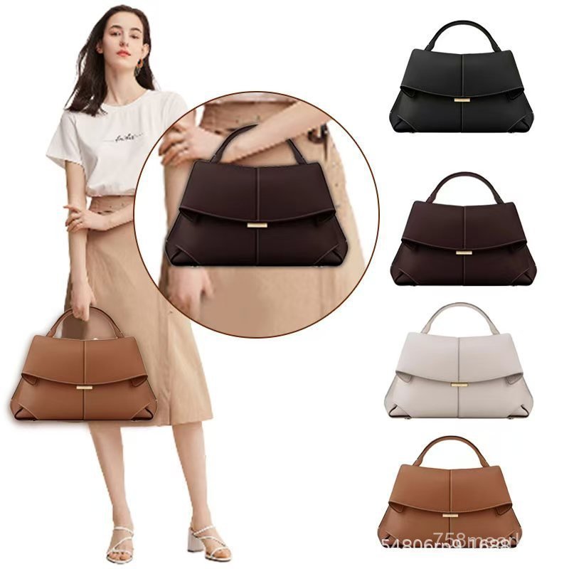 Polene Smile Bag Polene Retro สไตล์ใหม่ของแท้หนังหญิงกระเป๋า Tote กระเป๋าแฟชั่น One-Shoulder แบบพกพา Messenger กระเป๋า