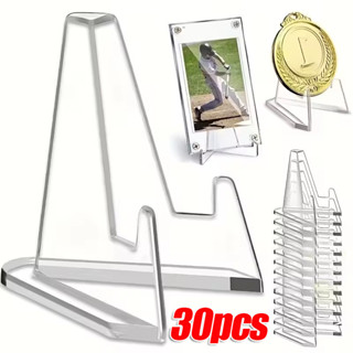 5/10/20/30ชิ้นโปร่งใสการ์ดยืนแสดง/สามเหลี่ยมอะคริลิคขาตั้งสํ…
