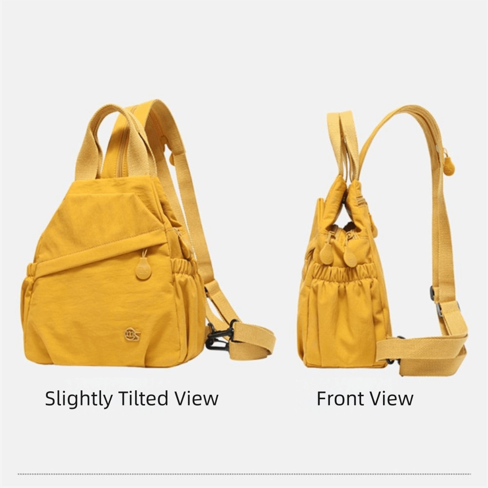 HMILON กระเป๋าเป้สะพายหลังลําลองผู้หญิง, กระเป๋าคาดหน้าอกซิปผ้าไนลอน, กระเป๋าสะพายข้างมัลติฟังก์ชั่นอเนกประสงค์ความจุขนาดใหญ่ทํางานท่องเที่ยว - รูปที่ 4