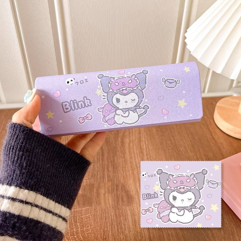 กล่องใส่แว่นตาแม่เหล็ก Sanrio Hello Kitty, Cinnamoroll, Kuromi และ Pochacco สไตล์คาวาอิ ราคา ถูกที่สุด ดีลบีเคเค แกลเลอรีภาพที่ 4