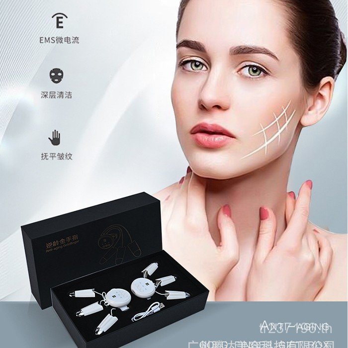 รอบตา Golden Finger V Face คอกายภาพบําบัดยกกระชับผิวเครื่องมือความงามบนใบหน้ากระชับบรรเทา Anti-Aging