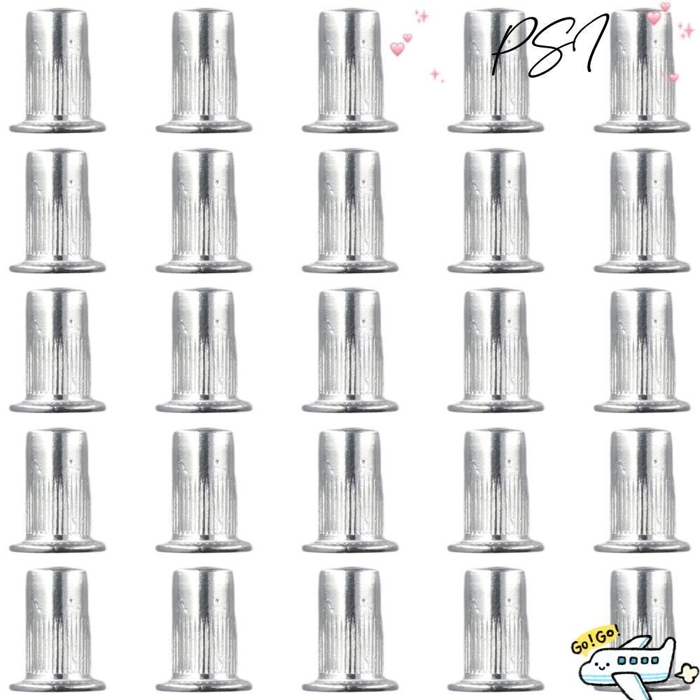 หัวแบน PSI 25 ชิ้น, #10-24 #8-32 #6-32ถั่วหมุดเงิน,ถั่วอลูมิเนียมคุณภาพสูง