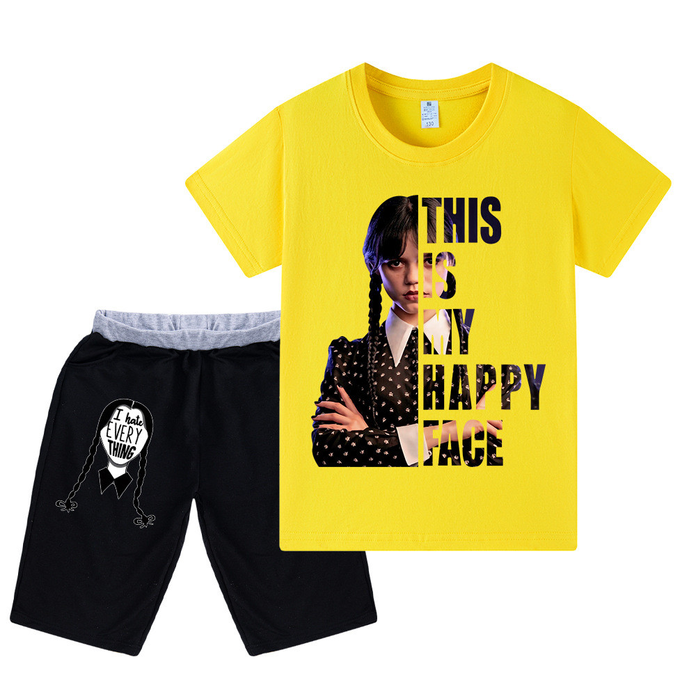 เกาหลี 2026 ขายร้อนการ์ตูนพิมพ์ฤดูร้อนแขนสั้นเด็กสาวน้อย WA574COD R31O