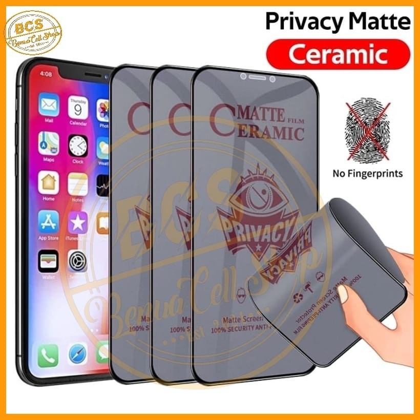 LAYAR BCS - หน้าจอสอดแนมเซรามิกป้องกันรอยขีดข่วน Vivo Y18 Y03 IQ00 Z9X Y28 Y36 4G 5G Y02 S1Pro V5 V9