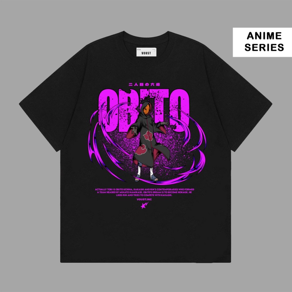 Voustsupply Naruto Obito Distro T-Shirt - เสื้อยืดพิมพ์ลายสกรีน Unisex เสื้อยืดผู้ชาย