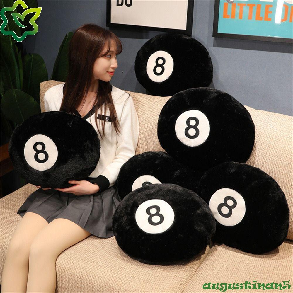 AUGUSTINAN จําลองบิลเลียดของเล่นตุ๊กตาแปดลูกตกแต่งบ้านตุ๊กตาของเล่นโซฟาตกแต่งหมายเลข หมอนตุ๊กตา 8 Ba