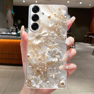 SAMSUNG สําหรับSamsung A26 A36 A56 5G Clearแฟชั่นผีเสื้อดอกไม้Soft TPU JellyปกหลังสําหรับSamsung Galaxy A56 A36 A26 5Gเคสโทรศัพท์