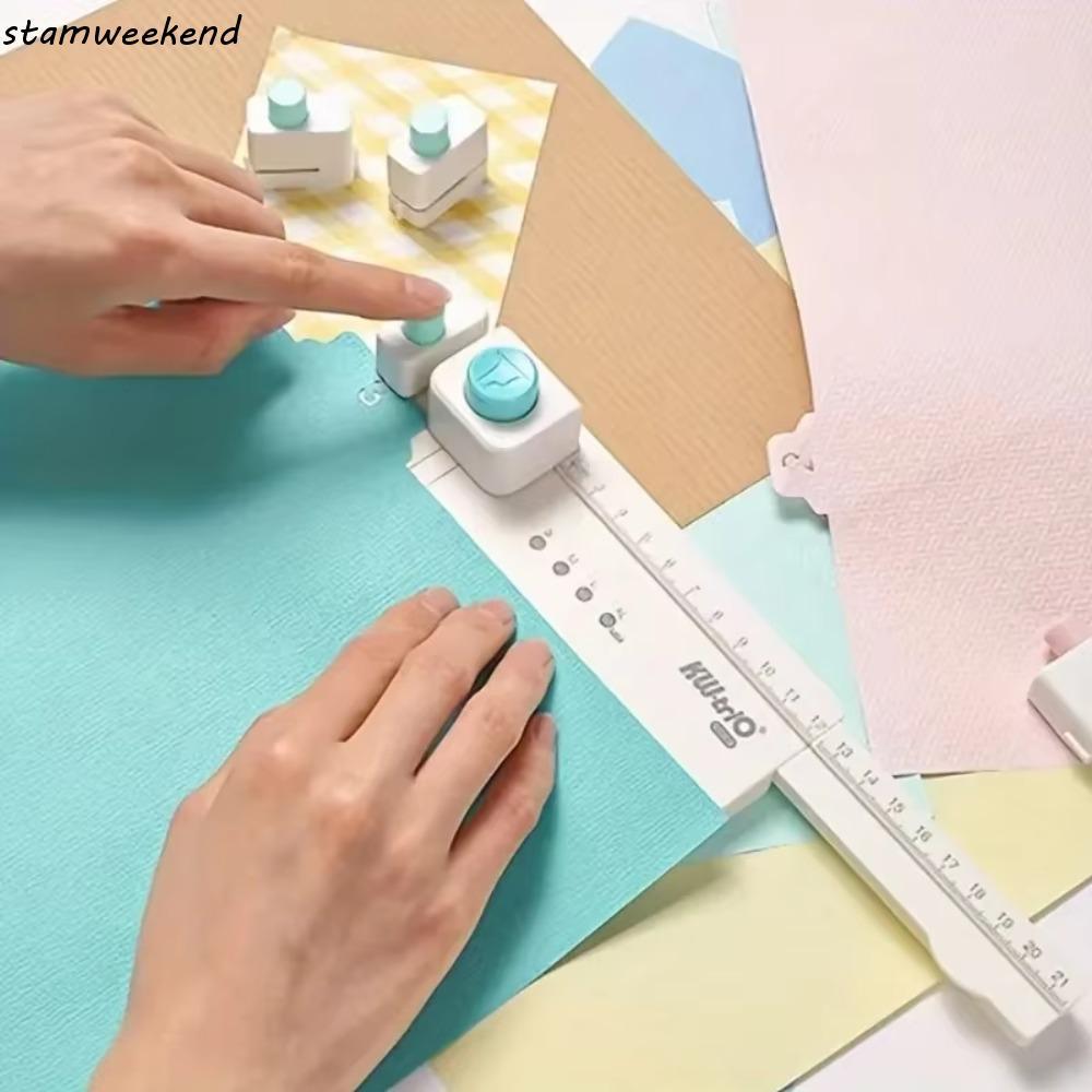 STAMWEEKEND ป้ายแยกใบหลวม, คู่มือ ABS Separator Page Creation Board, ป้าย Puncher DIY ขยายพับตัวอักษ