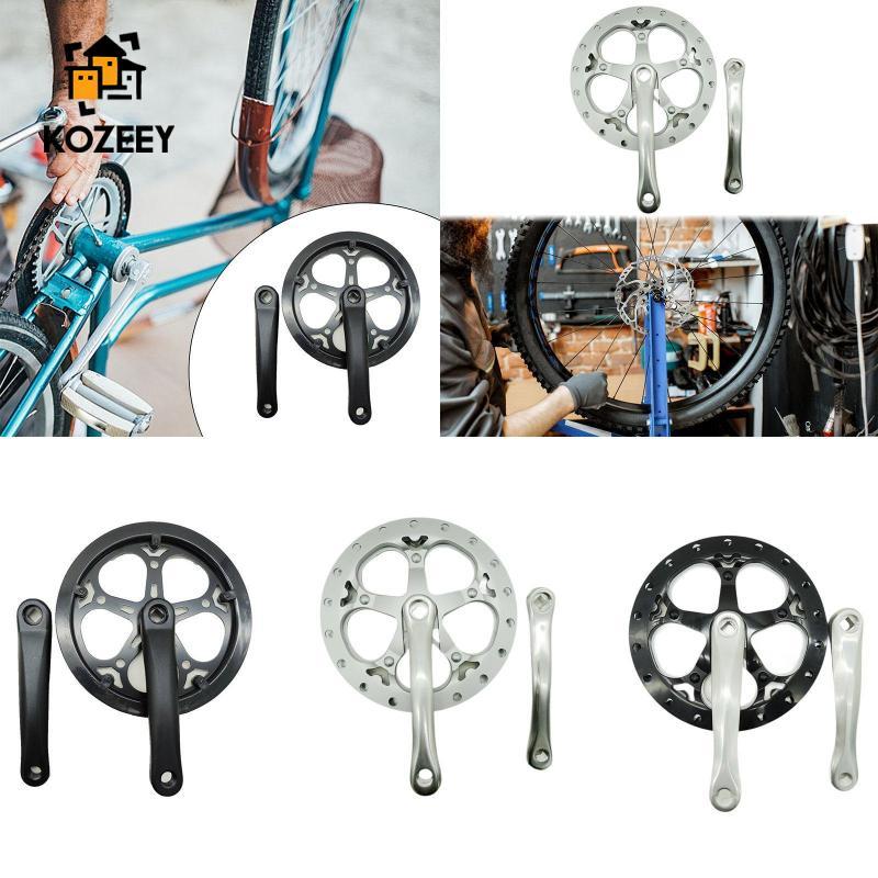 [KOZEEY] จักรยาน Crankset 52T 170 มม.ความเร็วเดียว Crankset จักรยาน Crank ชุดแขนจักรยานความแข็งแรงสู