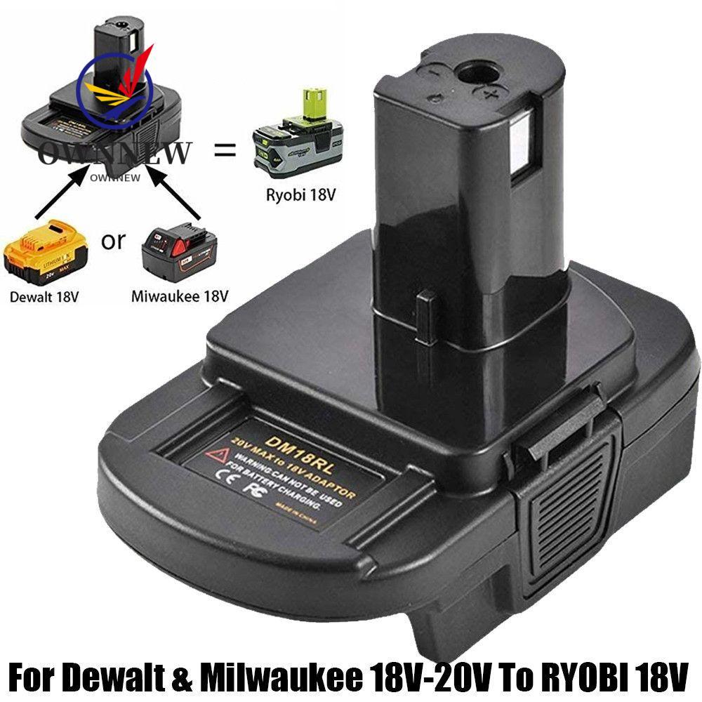 OWNNEW Li-ion แบตเตอรี่อะแดปเตอร์แบบพกพาเปลี่ยน Adaptor สําหรับ Dewalt สําหรับ Milwaukee 18V-20V สํา