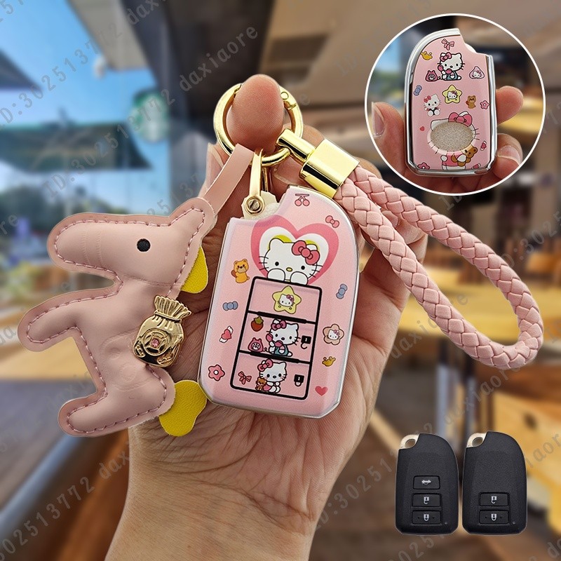 เคสกุญแจรถยนต์ Toyota vios yaris 2016-2023 TPU กระเป๋าใส่กุญแจรถ กันกระแทก ห่วงกันหาย