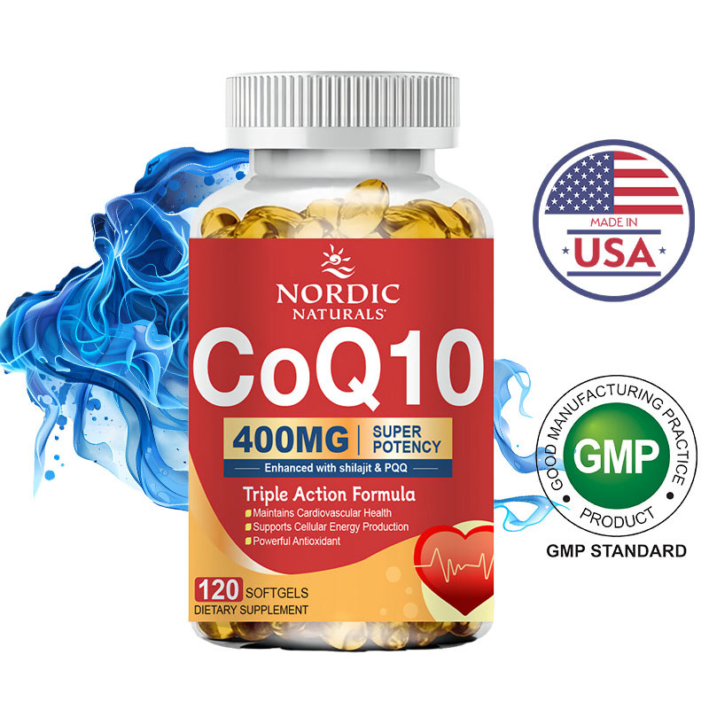 NORDIC CoQ10 400mg Softgels | ช่วยสนับสนุนหัวใจและพลังงาน | 120 Softgels