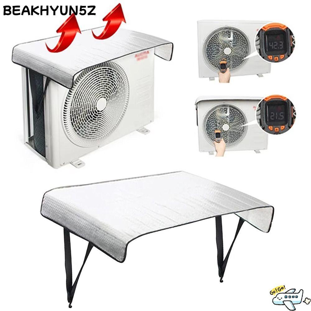BEAKHYUN5Z ป้องกันเครื่องปรับอากาศ, ครีมกันแดด 46x95CM ฝาครอบเครื่องปรับอากาศ, ถุงทําความสะอาดกันฝุ่นป้องกันหิมะ