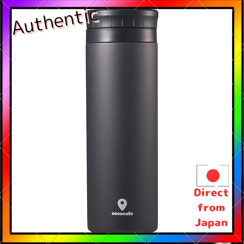 Kakuse Mag Bottle Water Bottle Charcoal 500ml Vacuum Double Structure Heat Retention Cold Retention 