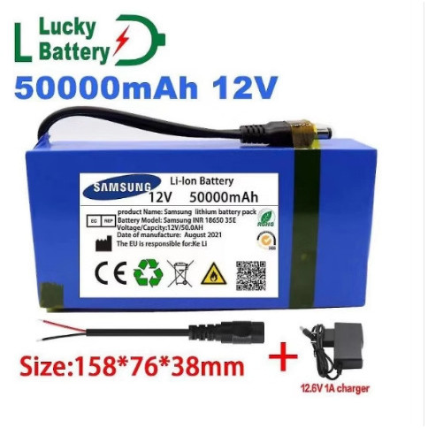 12v 5,0000mAh แบตเตอรี่ลิเธียมไอออน DC 12.6V 30Ah แบตเตอรี่พร้อมปลั๊ก EU