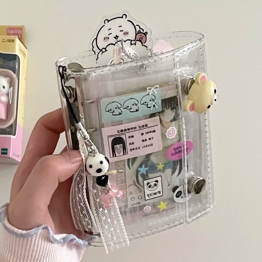 Xiaohongshu M5 Loose-leaf Book PVC Transparent diy Small Card Storage Handbook Diary