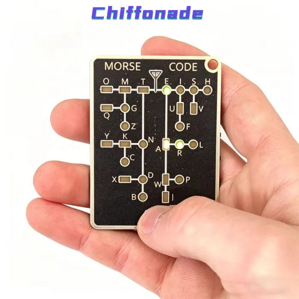 CHIFONADE เครื่องมือเรียนรู้รหัส Morse, การ์ดเทรนเนอร์รหัส Morse น้ําหนักเบาแบบพกพา, กระเป๋า LED ขนาดที่สนุกสนานรหัส Morse ฝึกเทรนเนอร์วิทยุใช้ผู้ที่ชื่นชอบ