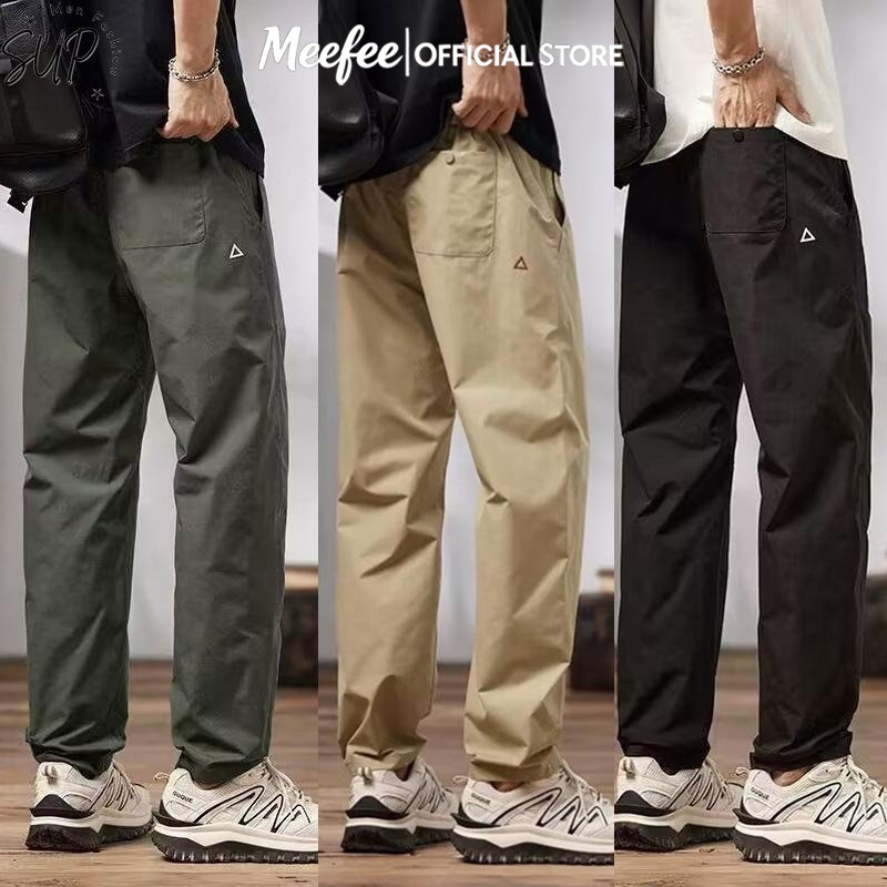 MEFEEE ผู้ชายกางเกงเดินป่ากลางแจ้ง Quick Dry Cargo กางเกงกันน้ํา Windproof Slim Fit M-5XL