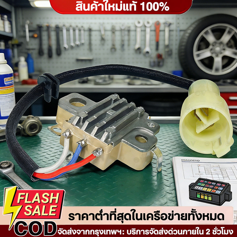 🔥QA🔥คัทเอาท์ไดชาร์จ TFR ND อีซูซุ มังกรทอง  12V แบรนด์ MAGNETO แท้ SET POINT 14.3V สเปคเดียวกับแท้ติดรถ DENSO