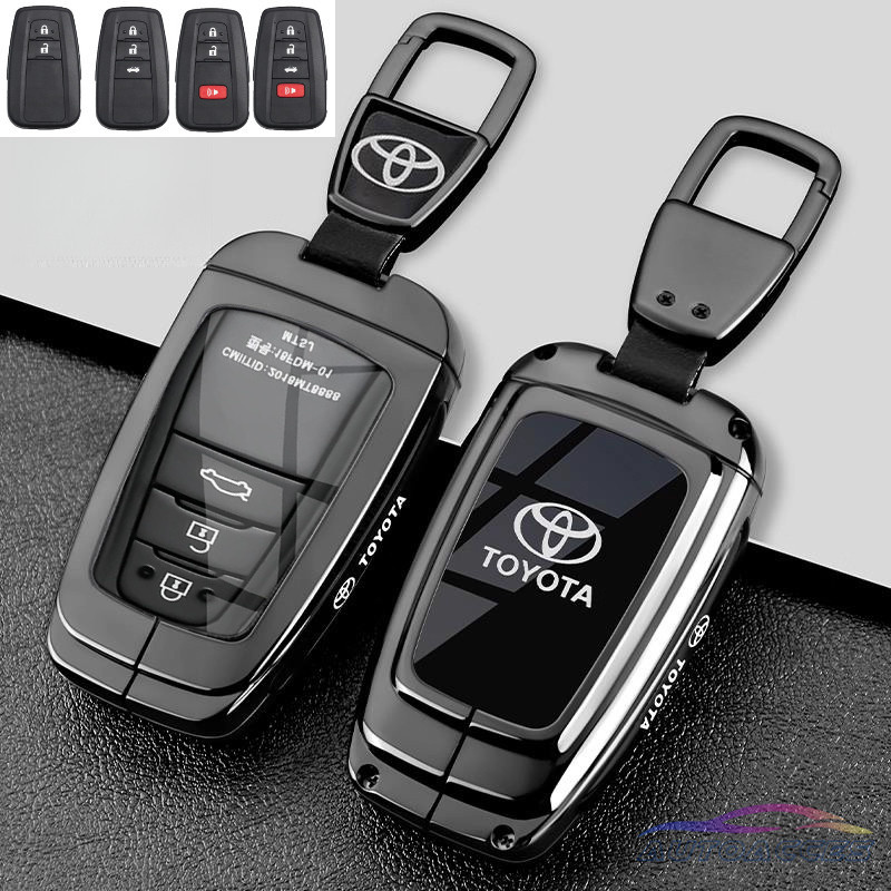 สังกะสีอัลลอยด์รีโมทกุญแจรถสําหรับ Toyota Altis GR CHR Corolla Cross 2025 Rav4 2020 Prius CHR Land Cruiser Prado Key Protector Shell พวงกุญแจอุปกรณ์เสริม