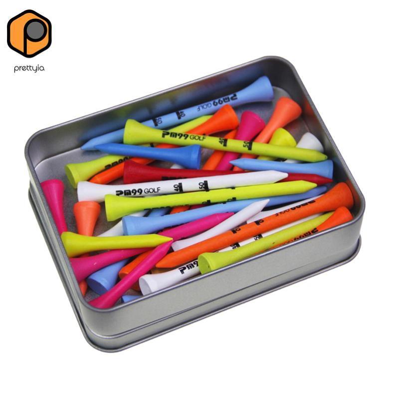 Prettyia Professional Golf Tees 30 ชิ้น พร้อมกล่องเก็บ 3 ขนาด 42/70/83 มิลลิเมตร เหมาะสำหรับการเล่นกอล์ฟ