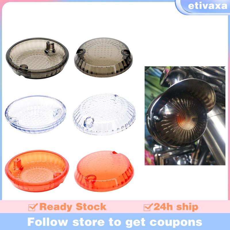 [Etivaxa] ฝาครอบเลนส์ไฟเลี้ยว 2x สําหรับ Kawasaki Vulcan W650 Zn700- Zn1100 ควัน