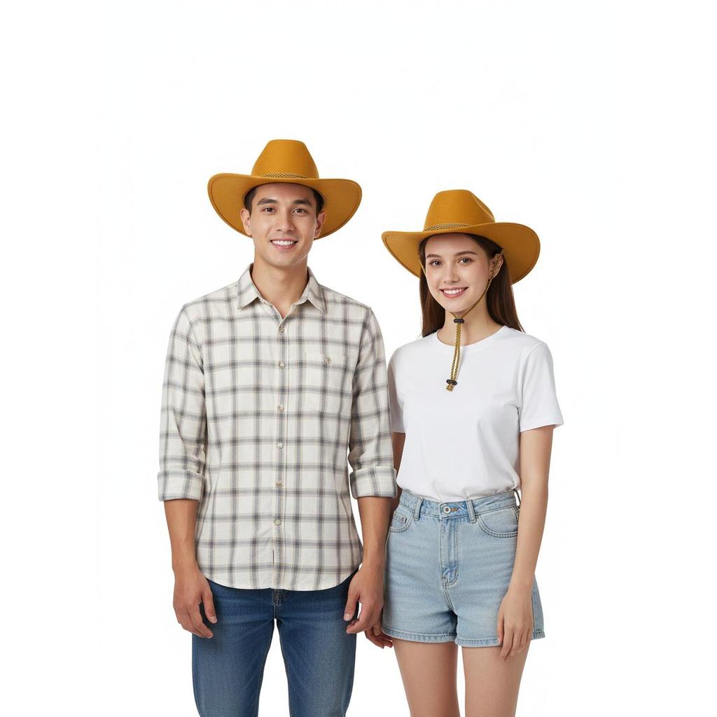 หมวก COWBOY AMERICAN LAKEN / หมวก COWBOY สําหรับผู้หญิงพร้อมสายรัด TAMBNG / หมวก COOL COWBOY