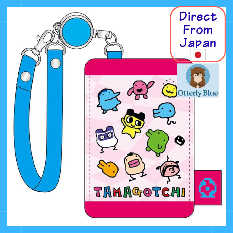BANDAI Tamagotchi Pass Case with Reel TG-RT-PK, Pink, H10.6×W7.3×D0.7cm