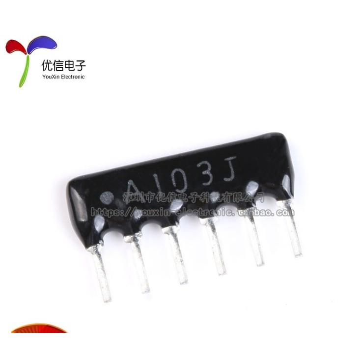 10 ชิ้น Fenghua A06-103JP 6 Pins ปลั๊กตรง Resistive ซ็อกเก็ต A102J 1K A472J 4.7K 10K 1 / 8W